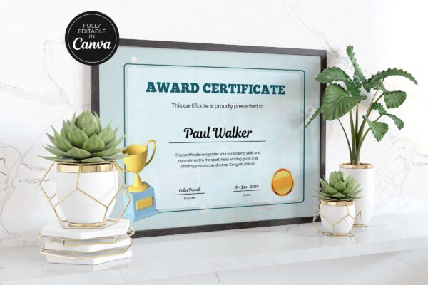Award Certificate Template Feature Image 7 Award certificate editable template - image 8