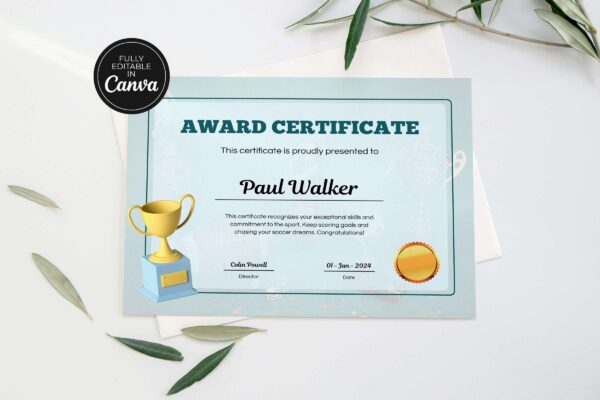 Award Certificate Template Feature Image 8 Award certificate editable template - image 9