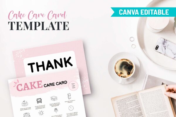 Cake Care Card Template Pdf Feature Images 9 Printable cake care card editable template - image 10