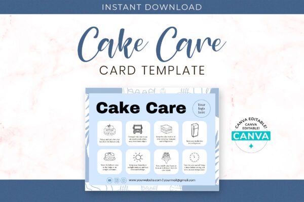 Cake Care Canvas Guide Template Feature Images 1 Printable cake care instruction guide - image 2
