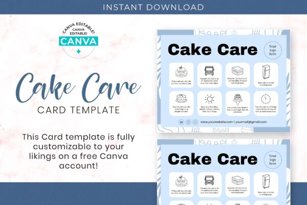 Cake Care Canvas Guide Template Feature Images 4 Printable cake care instruction guide - image 5