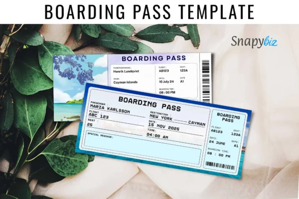 Cayman Islands Boarding Pass Template Feature Images 3 Cayman islands trip surprise gift ticket template - image 9