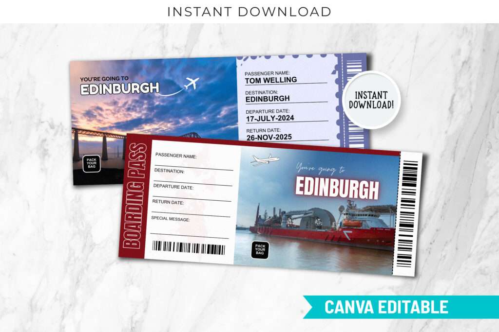 Edinburgh Boarding Pass Template Edinburgh Boarding Pass Template
