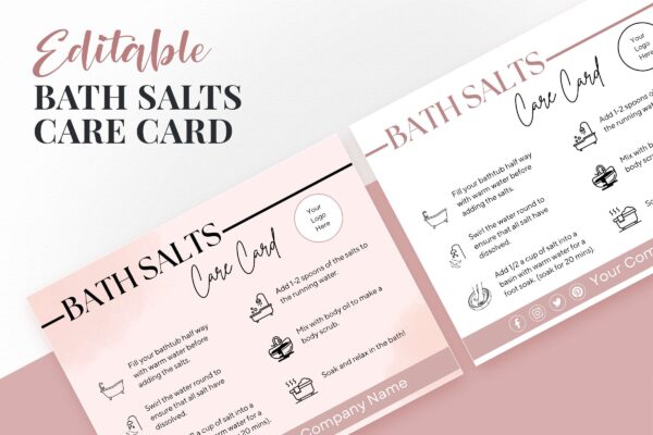 Editable Bath Salts Care Card Feature Images 3 Editable bath salts care card template - image 4