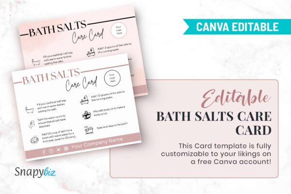 Editable Bath Salts Care Card Feature Images 5 Editable bath salts care card template - image 6