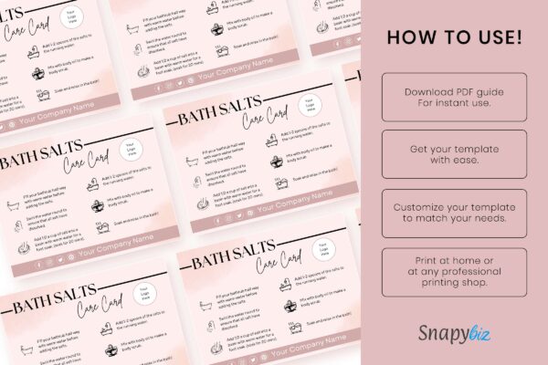 Editable Bath Salts Care Card Feature Images 8 Editable bath salts care card template - image 9