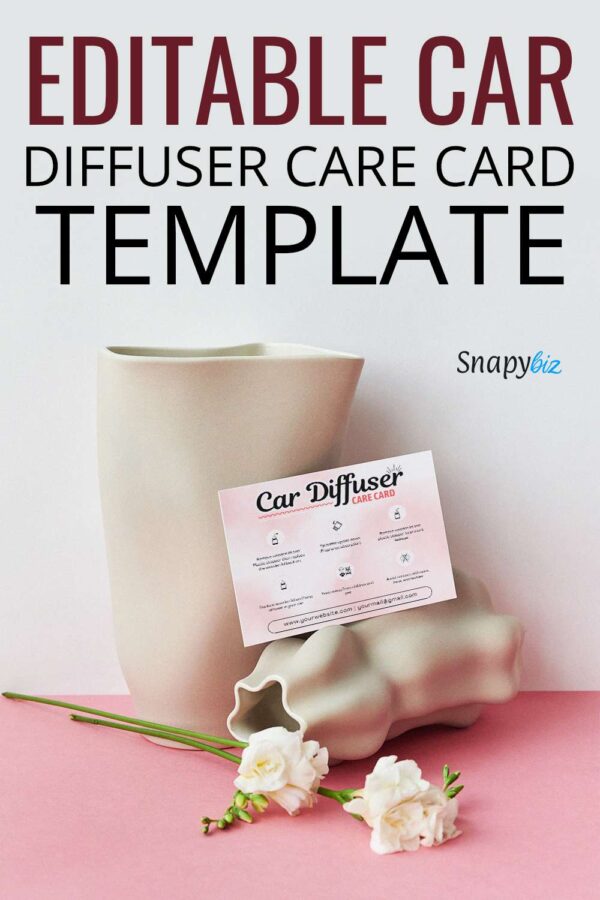 Editable Car Diffuser Care Card Template Pinterest Image 2 Car diffuser care card editable template - image 13