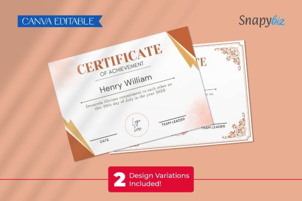 Editable Certificate Of Achievement Template Ct 153 Feature Image 3 Editable certificate of achievement template - image 4