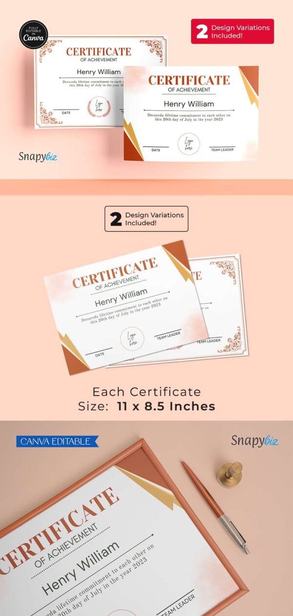 Editable Certificate Of Achievement Template Ct 153 Pinterest Image 1 Editable certificate of achievement template - image 12