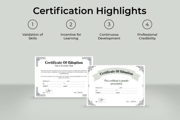 Editable certificate of adoption template - image 7