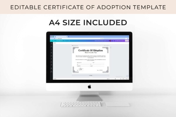 Editable certificate of adoption template - image 8