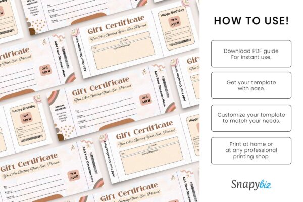 Editable Ear Piercing Gift Certificate Feature Images 10 Editable floral gift certificate template - image 11