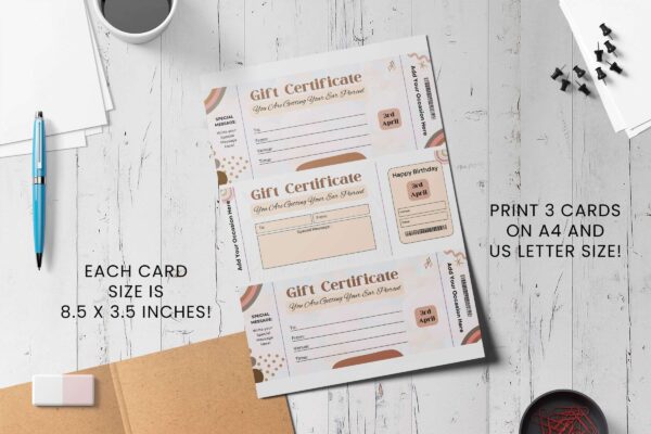 Editable Ear Piercing Gift Certificate Feature Images 4 Editable floral gift certificate template - image 5