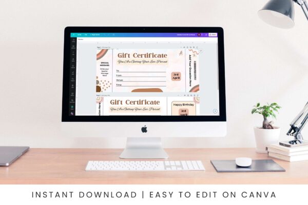 Editable Ear Piercing Gift Certificate Feature Images 5 Editable floral gift certificate template - image 6