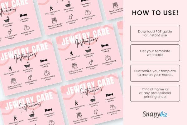 Editable Jewelry Care Card Canva Template Feature Images 10 1 Photography gift certificate template - image 11