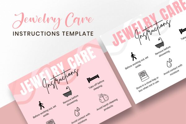 Editable Jewelry Care Card Canva Template Feature Images 3 2 Photography gift certificate template - image 4