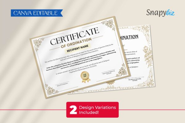 Editable Ordination Certificate Template Ct 152 Feature Image 4 Editable ordination certificate template - image 5
