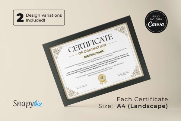 Editable Ordination Certificate Template Ct 152 Feature Image 5 Editable ordination certificate template - image 6