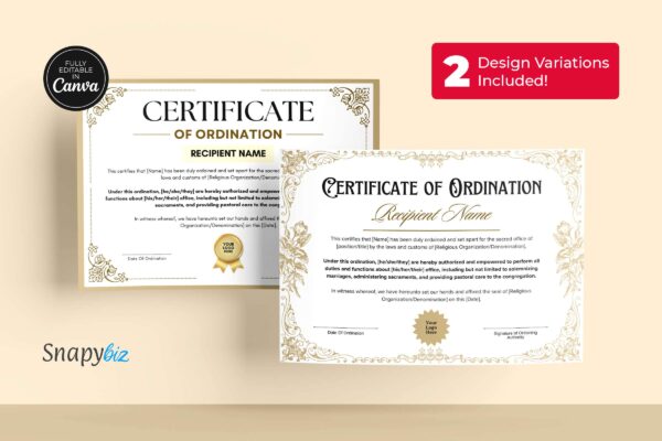Editable Ordination Certificate Template Ct 152 Feature Image 6 Editable ordination certificate template - image 7