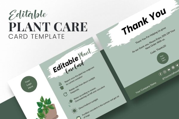 Editable Plant Care Card Template Feature Images 3 Editable plant care card template - image 4