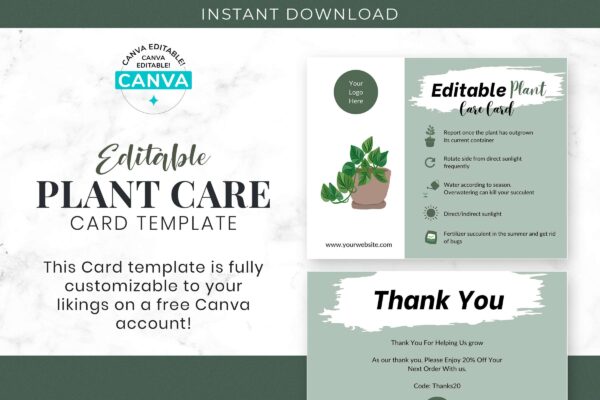 Editable Plant Care Card Template Feature Images 4 Editable plant care card template - image 5