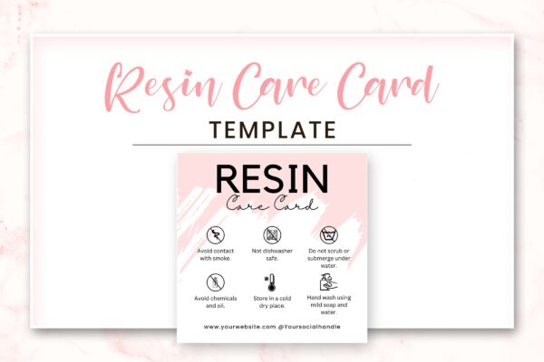 Editable Resin Care Card Template Feature Images 6 Printable resin art care card - image 7