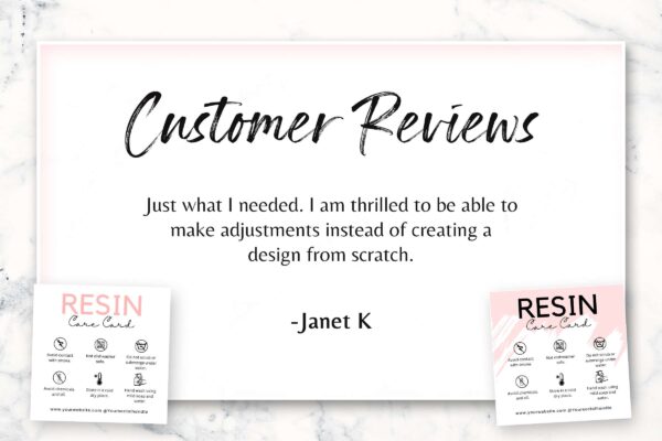 Editable Resin Care Card Template Feature Images 7 Printable resin art care card - image 8