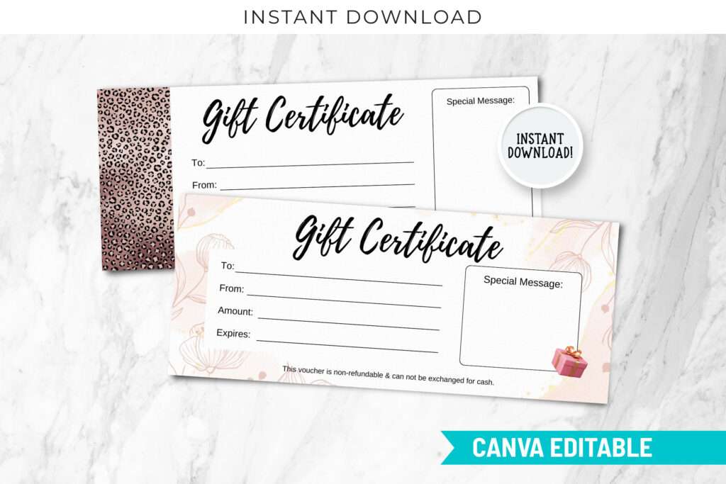 Rose Gold Canva Gift Certificate Template Rose Gold Canva Gift Certificate Template