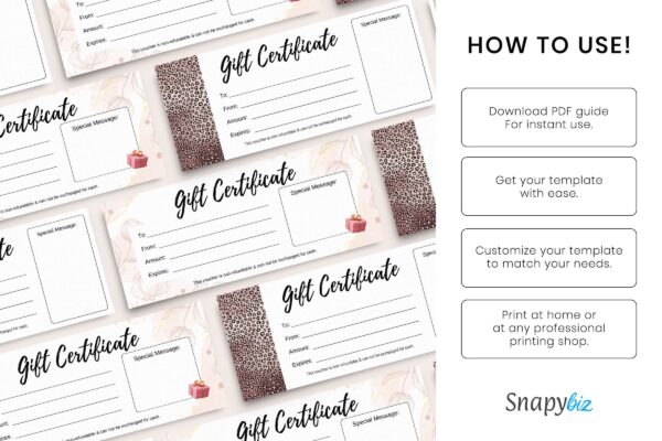 Editable Rose Gold Gift Certificate Feature Images 10 Rose gold canva gift certificate template - image 10
