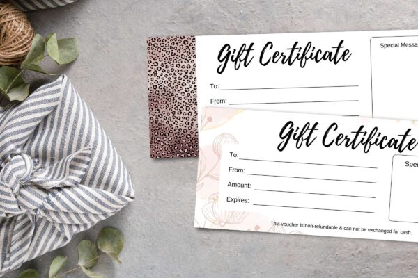 Editable Rose Gold Gift Certificate Feature Images 7 Rose gold canva gift certificate template - image 7