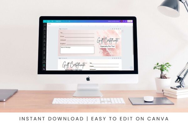 Editable Rosegold Gift Certificate Feature Images 5 Rosegold printable gift card template - image 6