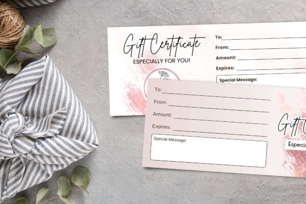Editable Rosegold Gift Certificate Feature Images 7 Rosegold printable gift card template - image 8