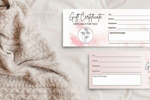 Editable Rosegold Gift Certificate Feature Images 9 Rosegold printable gift card template - image 10
