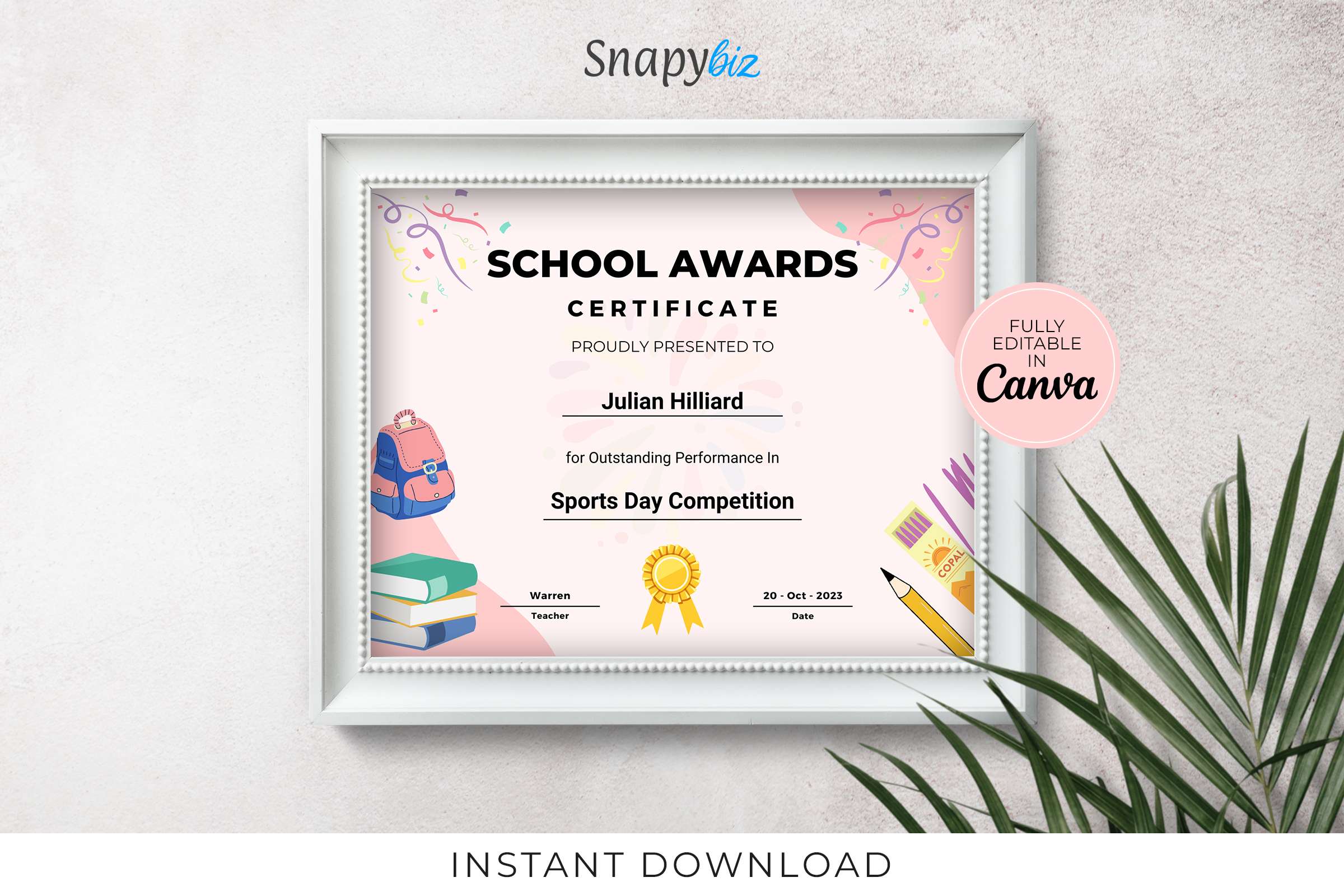 Editable School Awards Certificate Feature Image 1 School award certificate