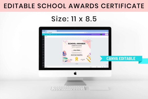 Editable School Awards Certificate Feature Image 9 School award certificate - image 10