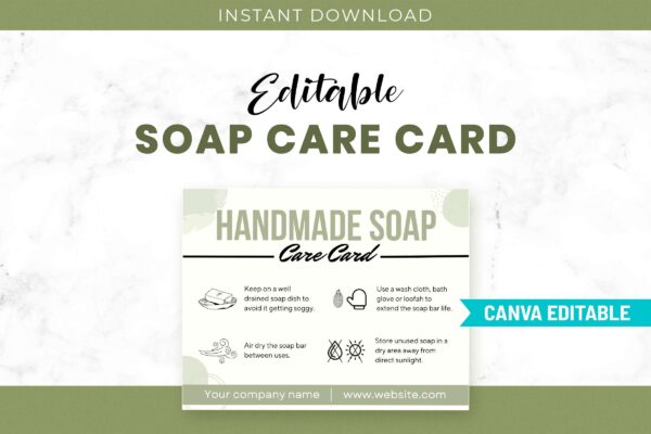 Editable Soap Care Cards Feautre Images 1 Editable soap care cards template - image 2
