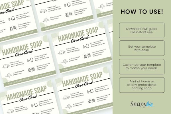 Editable Soap Care Cards Feautre Images 10 Editable soap care cards template - image 11