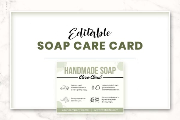 Editable Soap Care Cards Feautre Images 6 Editable soap care cards template - image 7