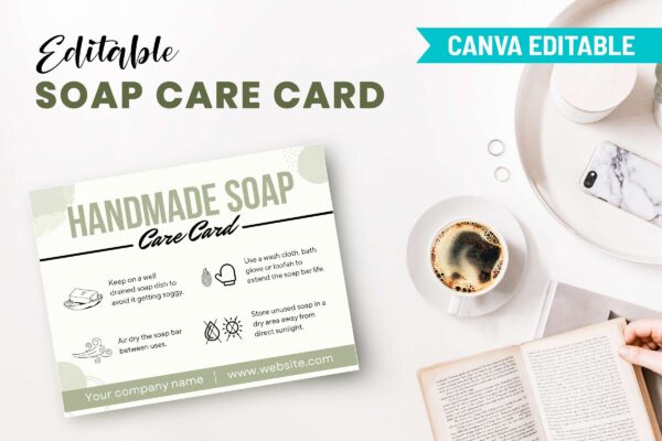 Editable Soap Care Cards Feautre Images 9 Editable soap care cards template - image 10
