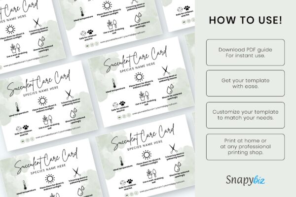 Editable Succulent Care Card Template Feature Images 10 Editable succulent care card template - image 10