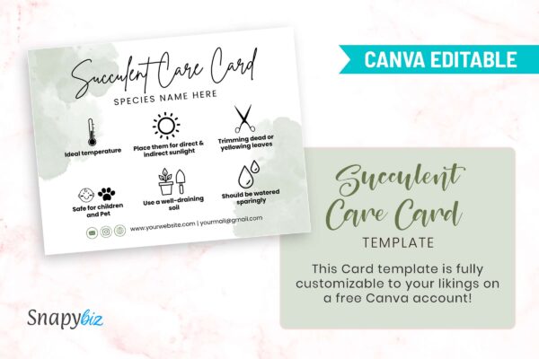 Editable Succulent Care Card Template Feature Images 5 Editable succulent care card template - image 5