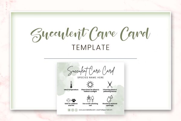Editable Succulent Care Card Template Feature Images 6 Editable succulent care card template - image 6