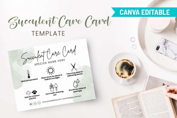 Editable Succulent Care Card Template Feature Images 9 Editable succulent care card template - image 9