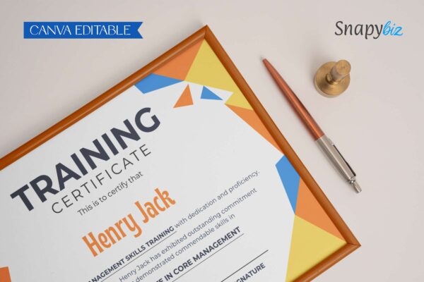 Editable Training Certificate Template Ct 168 Feature Image 10 Training certificate template - image 10