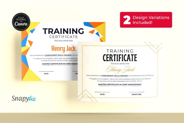 Editable Training Certificate Template Ct 168 Feature Image 6 Training certificate template - image 6