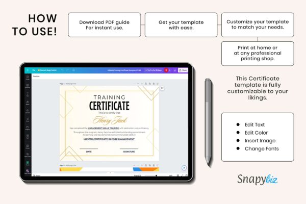 Editable Training Certificate Template Ct 168 Feature Image 9 Training certificate template - image 9