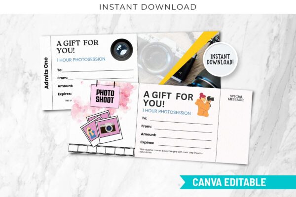 Editable Photography Gift Certificate Feature Images 1 Photography gift certificate template - image 2