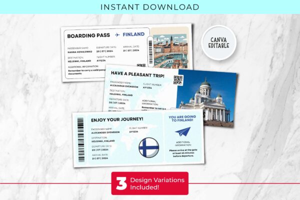 Finland Trip Surprise Gift Ticket Bp 244 Feature Image 1 Finland trip surprise gift ticket template - image 2