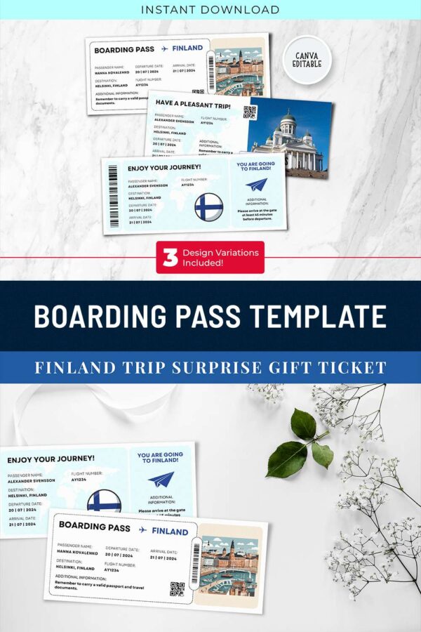 Finland Trip Surprise Gift Ticket Bp 244 Pinterest Image Finland trip surprise gift ticket template - image 12