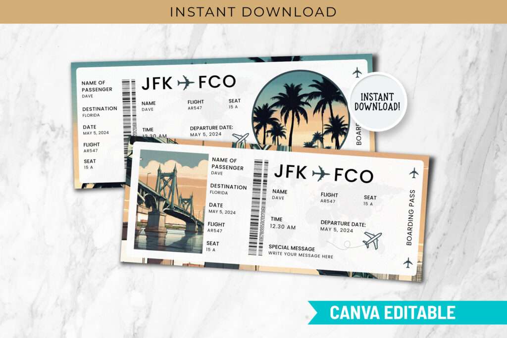 Florida USA Trip Surprise Gift Ticket Florida USA Trip Surprise Gift Ticket